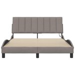 vidaXL Cadre de lit sans matelas Hanko taupe 140x190 cm tissu