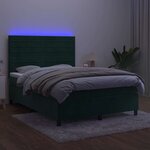 vidaXL Sommier à lattes de lit avec matelas LED Vert foncé 140x200 cm