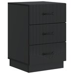vidaXL Cabinet de chevet Noir 43 x 41 x 63 5 cm Bois d'ingénierie