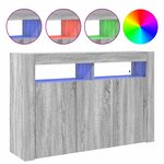 vidaXL Buffet Sonoma gris 116 x 30 x 75 cm Bois d'ingénierie