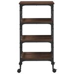 vidaXL Chariot de cuisine chêne marron 45x35x89 5 bois d'ingénierie