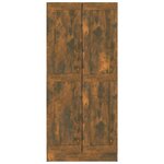 Vidaxl armoire à livres chêne fumé 82 5x30 5x185 5cm bois d'ingénierie