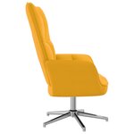 vidaXL Chaise de relaxation Jaune moutarde Velours