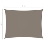 Vidaxl voile de parasol tissu oxford rectangulaire 2x3 m taupe