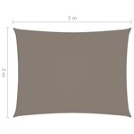 vidaXL Voile de parasol tissu oxford rectangulaire 2x3 m taupe