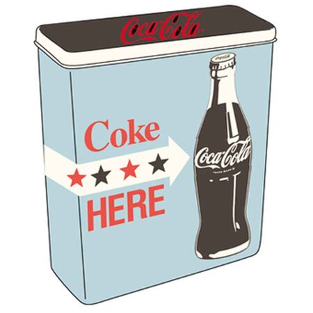 Boite rectangulaire métallique coca-cola