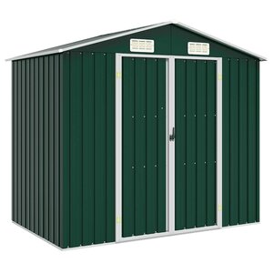 vidaXL Abri de jardin Vert 205x129x183 cm Acier galvanisé