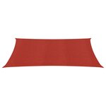 vidaXL Voile d'ombrage 160 g/m² Rouge 2x5 m PEHD