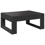 vidaXL Table basse avec LED infini noir 70x53x30 cm