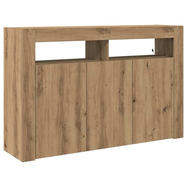 vidaXL Buffet Chêne artisanal 116 x 30 x 75 cm Bois d'ingénierie