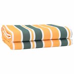 vidaXL Toile de rechange pour store banne Vert et jaune 10 x 1.6 m