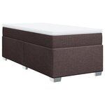 vidaXL Sommier à lattes de lit avec matelas Marron foncé 90x200 cm