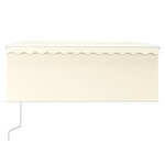 vidaXL Auvent automatique store capteur de vent et LED 3x2 5 m Crème