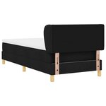 Lit Box Spring vidaXL avec Matelas Noir 90x190 cm Tissu