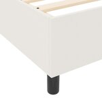 vidaXL Lit à ressorts Crème 140 x 190 cm Tissu en velours côtelé