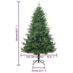 vidaXL Sapin de Noël artificiel Vert 210 cm PVC et PE
