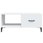 vidaXL Table basse blanc 90x50x40 cm bois d'ingénierie