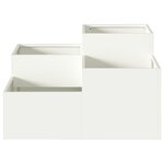 Jardinière vidaXL 100x100x48 cm Acier Blanc