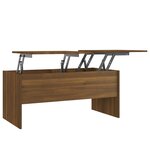 vidaXL Table basse Chêne marron 102x50 5x46 5 cm Bois d'ingénierie