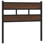 vidaXL Tête de lit chêne marron 90 cm acier et bois d'ingénierie