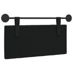 vidaXL Tête de lit suspendue Noir Tissu