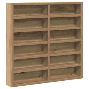 vidaXL Cabinet d'Affichage chêne artisanal 60 x 8.5 x 58 cm