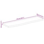 vidaXL Dessus de table 110x30x3 8cm bord vif bois massif manguier brut