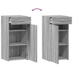 vidaXL Buffet sonoma gris 45x42 5x93 cm bois d'ingénierie