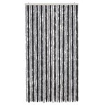 vidaXL Rideau anti-mouches gris et noir 100x230 cm chenille