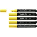 Marqueur pointe moyenne FREE acrylic T300 jaune x 5 STABILO