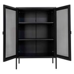 House Nordic Vitrine Anna avec porte en maille Noir