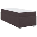 vidaXL Cadre de lit avec matelas Marron foncé 80 x 200 cm tissu