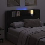 vidaXL Tête de lit Chêne noir 140 x 17 x 104 5 cm Bois d'ingénierie