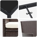 vidaXL Ensemble de salle à manger pour jardin 3 Pièces Marron polyrotin