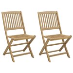 vidaXL Chaises pliables de jardin lot de 2 bois massif d'acacia