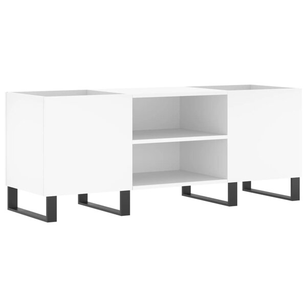 vidaXL Armoire à disques blanc 121x38x48 cm bois d'ingénierie