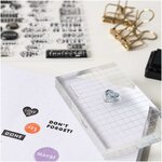 Bloc acrylique - tampons transparents - bullet journal