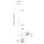 Newstar support de plafond réglable écran plat 10"-40" 13 cm noir