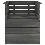 vidaXL Salon palette de jardin 5 Pièces Bois de pin massif Gris foncé