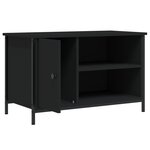 vidaXL Meuble TV Noir 80x40x50 cm Bois d'ingénierie