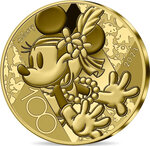 Pièce de monnaie en Or 5 Euro g 0.5 Millésime 2023 MINNIE MOUSE DISNEY