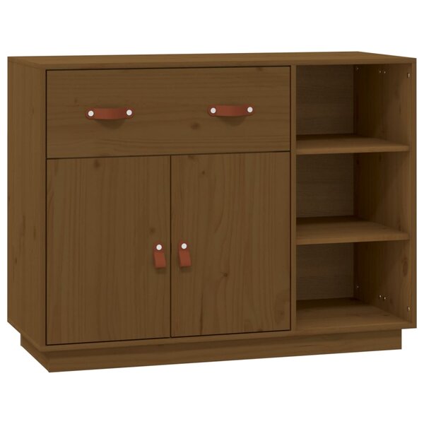 vidaXL Buffet Marron miel 98 5x40x75 cm Bois massif de pin
