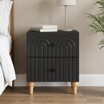 vidaXL Cabinet de chevet Noir 43 x 34 5 x 48 cm Bois d'ingénierie
