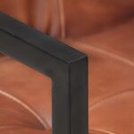vidaXL Chaises à manger cantilever lot de 4 marron cuir véritable