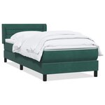 vidaXL Sommier à lattes de lit et matelas vert foncé 90x210 cm velours