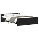 vidaXL Cadre de lit sans matelas noir 120x200 cm
