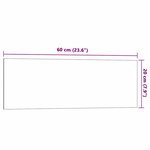 vidaXL Tableau noir magnétique mural blanc 60x20 cm verre trempé
