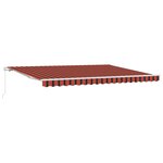 vidaXL Auvent Rétractable Orange et marron 450 x 300 cm tissu