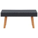 vidaXL Salon de jardin 4 Pièces avec coussins Résine tressée Noir