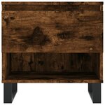 vidaXL Table basse chêne fumé 50x46x50 cm bois d'ingénierie